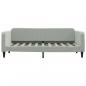 Preview: Tagesbett mit Matratze Hellgrau 90x190 cm Samt