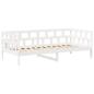 Preview: Tagesbett Set mit Dach Weiß 80x200 cm Massivholz Kiefer