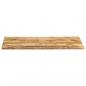 Preview: Tischplatte mit Baumkante 140x60x3,8 cm Raues Mango Massivholz