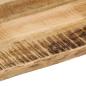 Preview: Tischplatte mit Baumkante 140x60x3,8 cm Raues Mango Massivholz