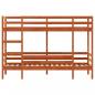Preview: Etagenbett Wachsbraun 75x190 cm Massivholz Kiefer