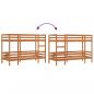 Preview: Etagenbett Wachsbraun 75x190 cm Massivholz Kiefer