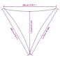 Preview: Sonnensegel 160 g/m² Creme 3x3x3 m HDPE