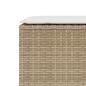 Preview: Gartenbank mit Kissen Beige 110x30x40,5 cm Poly Rattan