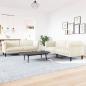 Preview: ARDEBO.de - 2-tlg. Sofagarnitur Creme Samt
