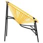 Preview: Gartenstuhl-Set 3-tlg. Schwarz und Gelb Poly Rattan