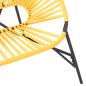 Preview: Gartenstuhl-Set 3-tlg. Schwarz und Gelb Poly Rattan