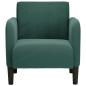 Preview: Sessel mit Armlehnen Dunkelgrün 54 cm Samt