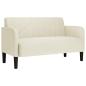 Preview: Zweisitzer-Sofa Creme 109 cm Samt