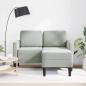 Preview: 2-Sitzer-Sofa mit Chaiselongue L-Form Hellgrau 125 cm Samt
