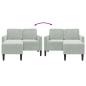 Preview: 2-Sitzer-Sofa mit Chaiselongue L-Form Hellgrau 125 cm Samt