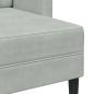 Preview: 2-Sitzer-Sofa mit Chaiselongue L-Form Hellgrau 125 cm Samt