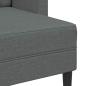 Preview: 2-Sitzer-Sofa mit Chaiselongue L-Form Dunkelgrau 125 cm Stoff