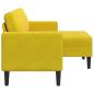 Preview: ARDEBO.de - 2-Sitzer-Sofa mit Chaiselongue L-Form Gelb 125 cm Samt