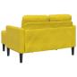 Preview: 2-Sitzer-Sofa mit Chaiselongue L-Form Gelb 125 cm Samt