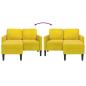 Preview: 2-Sitzer-Sofa mit Chaiselongue L-Form Gelb 125 cm Samt