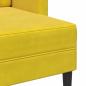 Preview: 2-Sitzer-Sofa mit Chaiselongue L-Form Gelb 125 cm Samt