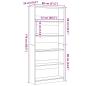 Preview: Bücherregal Schwarz Eichen-Optik 80x24x176 cm Holzwerkstoff