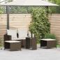 Preview: ARDEBO.de - 5-tlg. Garten-Sofagarnitur Kissen Stapelbar Braun Poly Rattan