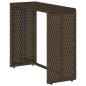 Preview: 5-tlg. Garten-Sofagarnitur Kissen Stapelbar Braun Poly Rattan