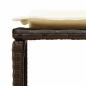 Preview: 5-tlg. Garten-Sofagarnitur Kissen Stapelbar Braun Poly Rattan