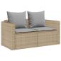 Preview: 5-tlg. Garten-Sofagarnitur Kissen Stapelbar Beige Poly Rattan