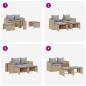 Preview: 5-tlg. Garten-Sofagarnitur Kissen Stapelbar Beige Poly Rattan