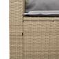 Preview: 5-tlg. Garten-Sofagarnitur Kissen Stapelbar Beige Poly Rattan