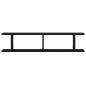 Preview: Wandregale 2 Stk. Schwarz Eichen-Optik 90x18x20cm Holzwerkstoff