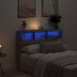 Preview: ARDEBO.de - LED-Kopfteil mit Ablagen Artisan-Eiche 140x17x102 cm
