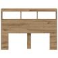 Preview: LED-Kopfteil mit Ablagen Artisan-Eiche 140x17x102 cm
