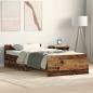 Preview: ARDEBO.de - Bettgestell ohne Matratze Altholz-Optik 75x190 cm Holzwerkstoff