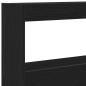 Preview: LED-Kopfteil mit Ablagen Schwarz Eichen-Optik 180x17x102 cm