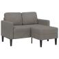 Preview: ARDEBO.de - 2-Sitzer-Sofa mit Chaiselongue L-Form Hellgrau 125 cm Leinen