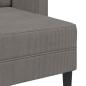 Preview: 2-Sitzer-Sofa mit Chaiselongue L-Form Hellgrau 125 cm Leinen