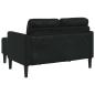 Preview: 2-Sitzer-Sofa mit Chaiselongue L-f?rmig Schwarz 125 cm Kunstleder