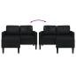 Preview: 2-Sitzer-Sofa mit Chaiselongue L-f?rmig Schwarz 125 cm Kunstleder