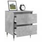 Preview: Nachttisch Betongrau 40x35x50 cm Holzwerkstoff