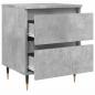 Preview: Nachttisch Betongrau 40x35x50 cm Holzwerkstoff