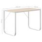 Preview: Computertisch Weiß und Eiche-Optik 110x60x73 cm Holzwerkstoff