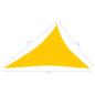 Preview: Sonnensegel 160 g/m² Gelb 3x4x5 m HDPE