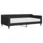Preview: Tagesbett mit Matratze Schwarz 100x200 cm Stoff