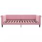Preview: Tagesbett Ausziehbar mit Schubladen Rosa 100x200 cm Samt