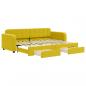 Preview: Tagesbett Ausziehbar mit Schubladen Gelb 80x200 cm Samt