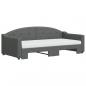 Preview: Tagesbett Ausziehbar mit Matratzen Dunkelgrau 90x190 cm Stoff