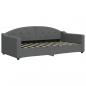 Preview: Tagesbett Ausziehbar mit Matratzen Dunkelgrau 90x190 cm Stoff