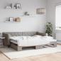 Preview: ARDEBO.de - Tagesbett Ausziehbar Taupe 90x200 cm Stoff