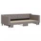 Preview: Tagesbett Ausziehbar Taupe 90x200 cm Stoff