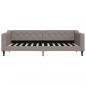Preview: Tagesbett Ausziehbar Taupe 90x200 cm Stoff