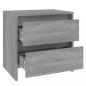 Preview: Nachttische 2 Stk. Grau Sonoma 45x34,5x44,5 cm Holzwerkstoff